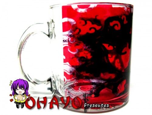 Caneca Vidro - Akatsuki (Naruto)